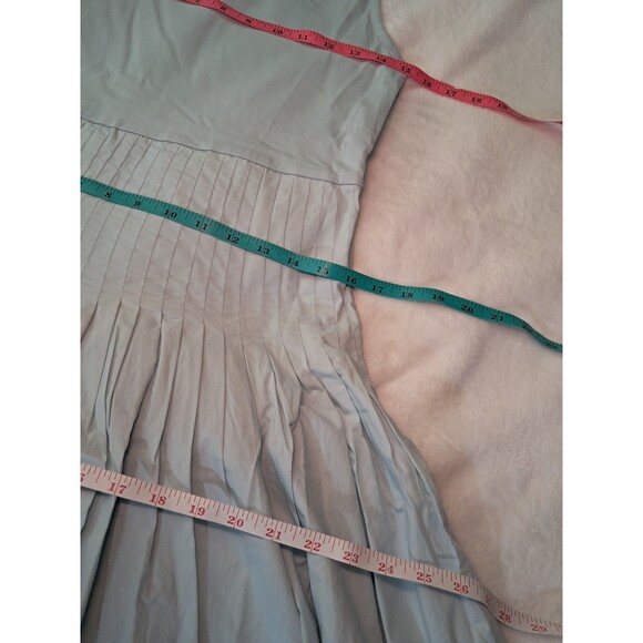 J.Crew Pintuck Mixy Dress Midi Edgewater Blue CK707 TINY MARK Size M NWT - Picture 9 of 12